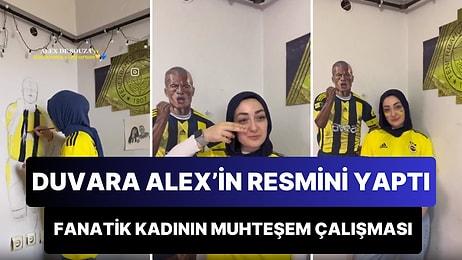 Evinin Duvarına Alex de Souza'nın Muhteşem Bir Resmini Yapan Fanatik Fenerbahçeli Kadın
