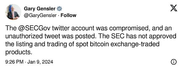 SEC'in spot Bitcoin borsasında işlem gören ürünlerin listelenmesinde uzun süredir beklenen onayın henüz verilmediğini açıkladı.