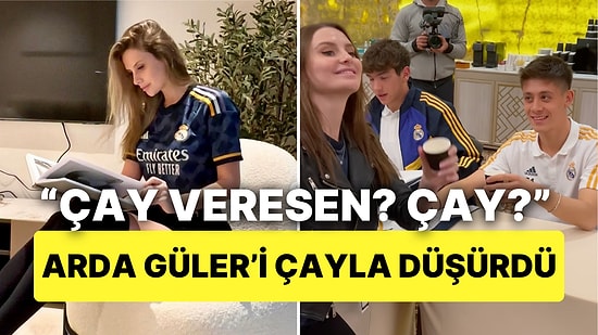Arda Güler, Rus Mankenle Karşı Karşıya Gelince Heyecandan Boş Bardağı Kafasına Dikti