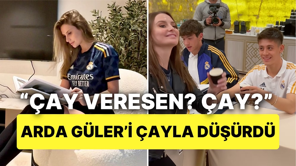Arda Güler, Rus Mankenle Karşı Karşıya Gelince Heyecandan Boş Bardağı Kafasına Dikti