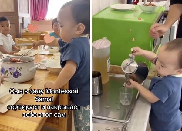 Kazakistan'da Montessori modeliyle eğitim veren bir kreşin görüntüleri özellikle velilerin ve eğitimcilerin dikkatini çekti.