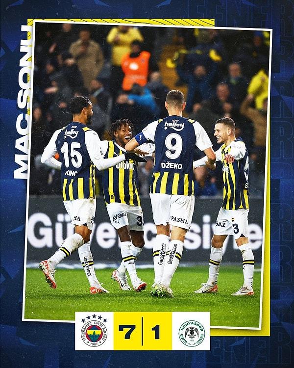 Yeni rekorlara imza atılan maç sonrası Fenerbahçe taraftarları adeta zevkten dört köşe oldu.