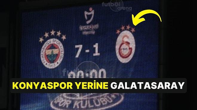 Fenerbahçe Maçında Skorbordda Kısa Süreliğine Galatasaray Logosu Yer Alması Sosyal Medyanın Dilinde