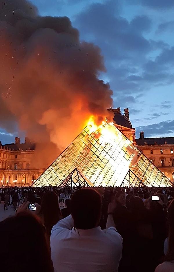 2. Yapay zeka ürkütmeye devam ediyor: Louvre Müzesi'nde yangın.
