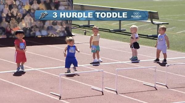 Sosyal medyada, bir bebek olimpiyatı görüntüleri viral oldu.