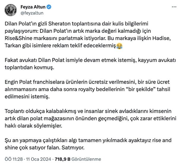 Avukat Feyza Altun'un X (Twitter) paylaşımını da buradan görebilirsiniz 👇
