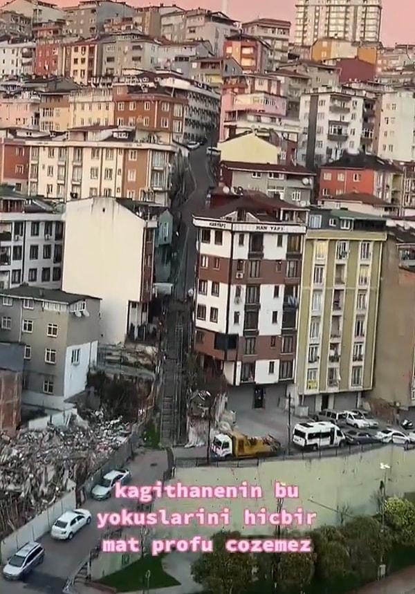 Videoyu izleyenler yorumlarda buluştu. Kimileri olası İstanbul depremini düşünürken kimileriyse Kağıthane yokuşlarında yaşadıklarını andı.