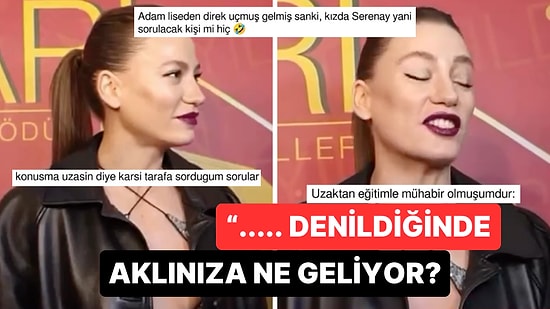 Muhabirin Serenay Sarıkaya'ya Yönelttiği Yaratıcılıkta Sınır Tanımayan Absürt Soru Kahkaha Attırdı!
