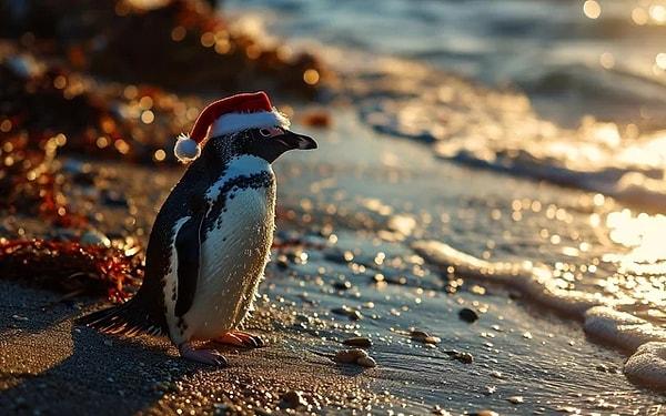 8. Noel ruhunu kaybetmemiş bir penguen. ❤️