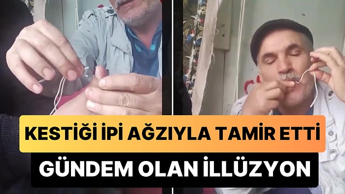 Kestiği İpi Ağzıyla Tamir Eden Adamdan İllüzyon Gösterisi: "'Namazı Hiç Bırakmayacağım' Demen Gerekiyor"