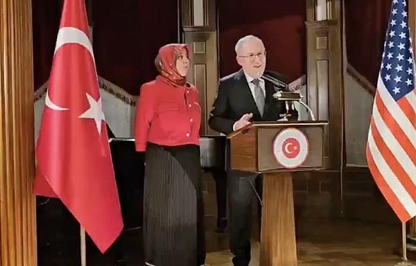 12 Ocak'ta Türkiye'ye dönecek olan Mercan, Büyükelçilik Rezidansı'nda bir veda konuşması yaptı.