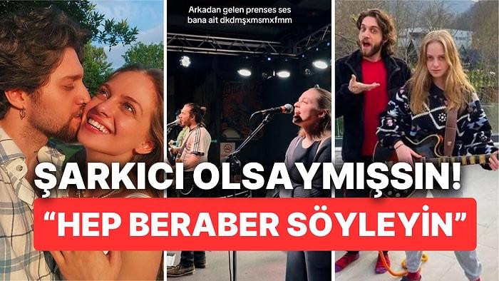 Eşi Ufuk Beydemir'in Şarkısına Back Vokal Yapan İpek Filiz Yazıcı "Şarkıcı Olsaymışsın" Dedirtti
