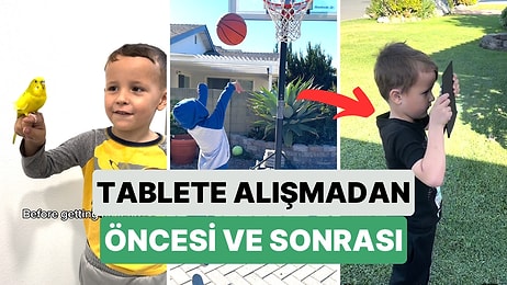 Bir Anne Çocuğunun Tablet Almadan Önceki Görüntüleriyle Sonraki Görüntülerini Paylaştı