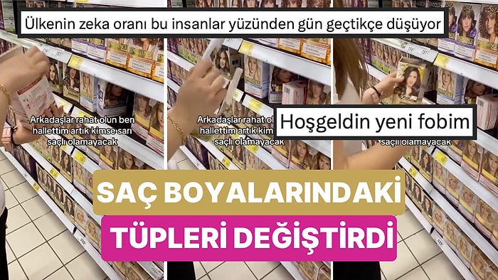 Bir Kadın "Rahat Olun Artık Kimsenin Saçı Sarı Olmayacak" Diyerek Saç Boyalarındaki Tüpleri Değiştirdi