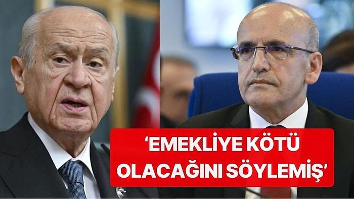 Bahçeli'nin 'Emekliye 7 Bin Lira Zam' Talebi Mehmet Şimşek'e Takıldı: 'Emekliye Kötülük Olacağını Söylemiş'