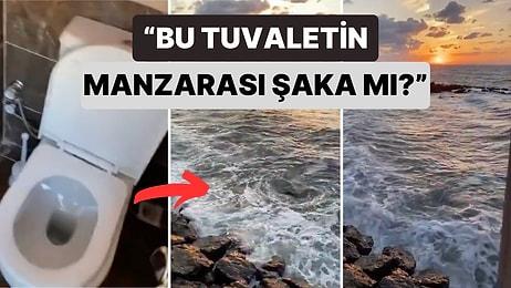 Trabzon'da Bir Kafenin Tuvaletinin Muhteşem Deniz Manzarası Sosyal Medyada Gündem Oldu