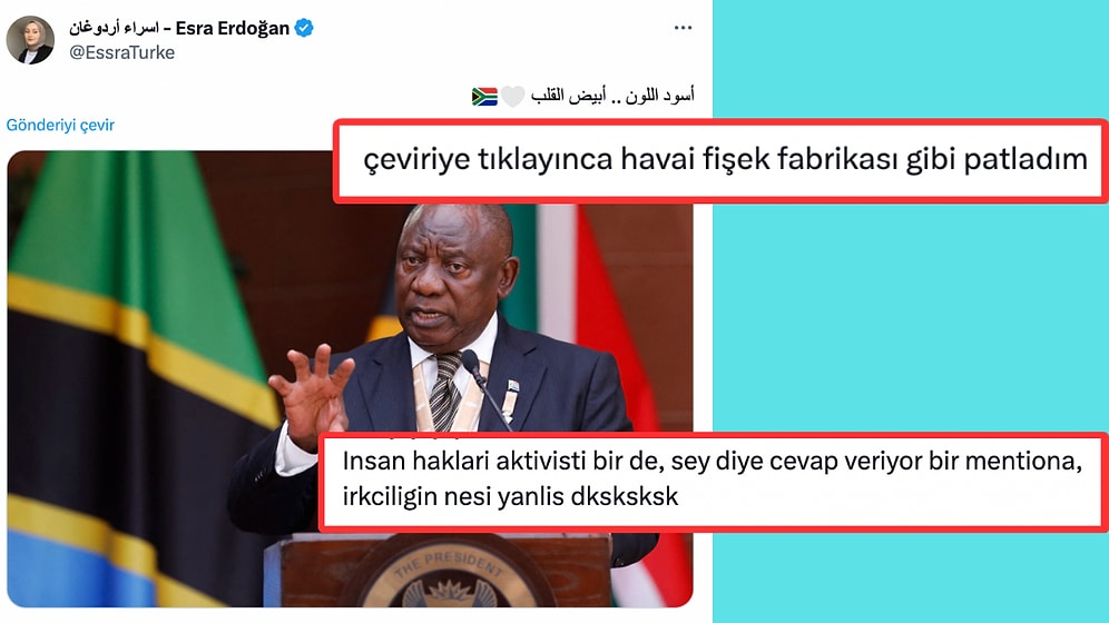 Güney Afrika Cumhurbaşkanı'nı Övmek İsterken Irkçılık Yapan Kullanıcı Dillere Düştü!
