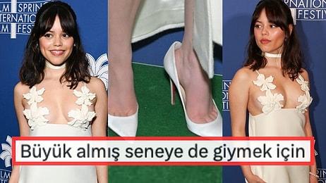 "Wednesday" Yıldızı Jenna Ortega Kendisine 3 Numara Büyük Gelen Ayakkabılarıyla Dillere Düştü