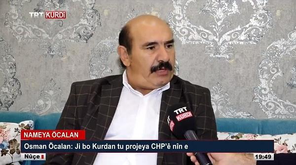 Hakkında kırmızı bülten çıkarılan ve yakalama kararı bulunan Osman Öcalan TRT'de açıklamalarda bulunmuştu.