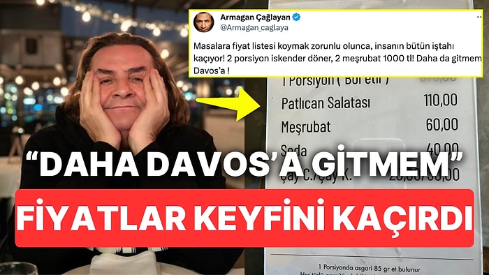 Döner Yemek İsteyen Armağan Çağlayan'ın Gördüğü Fiyatlar Karşısında İştahı Kaçtı