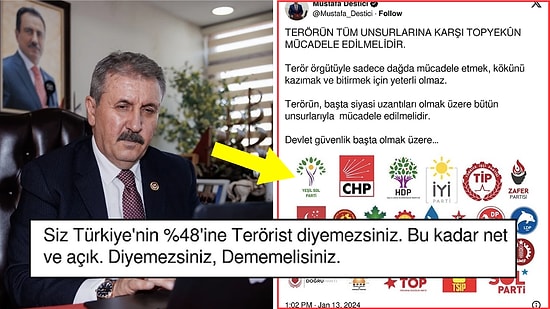Mustafa Destici Teröre Tepki Göstermek için Yaptığı Paylaşım ile Okları Kendisine Çevirdi