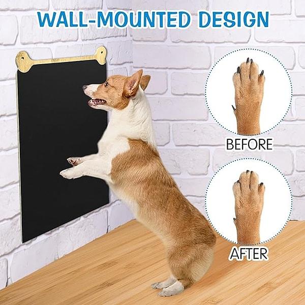 2. Köpeğinizi eğlenceli bir şekilde oynarken tırnaklarının bakımını da yapan tırnak törpüsü görevi gören çift taraflı bir tırmalama tahtası.