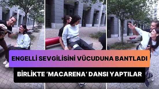 Bedensel Engelli Kız Arkadaşını Kendi Vücuduna Bantlayarak 'Macarena' Dansı Yapmasını Sağlayan Adam