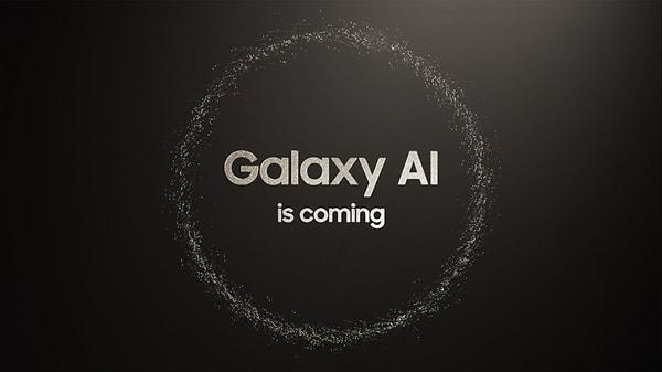 Galaxy S24 serisinin tanıtım materyallerinde sıkça "Galaxy AI is coming" (Galaxy AI geliyor) ifadesine yer verilmişti.