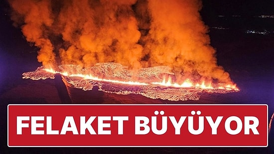 İzlanda’da Patlayan Yanardağdan Çıkan Lavlar Yerleşim Yerlerine Ulaştı