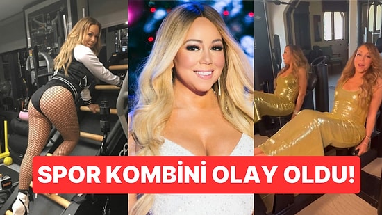 Fitliğinden Ödün Vermeyen Mariah Carey'nin Abiye Elbiseli Spor Salonu Kombini 'Yok Artık' Dedirtti