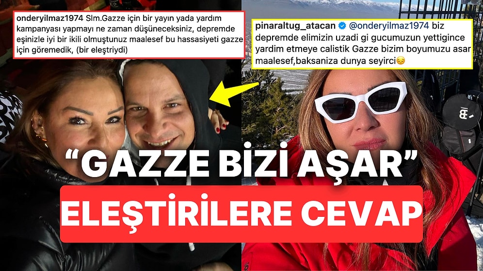 Pınar Altuğ Eşi Yağmur Atacan'la Paylaştığı Romantik Pozun Altına Gelen Gazze Sorusuna Kayıtsız Kalmadı