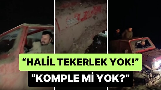 Off-Road Yaparken Tekerleğin Koptuğunu Fark Etmeyen Sürücü: 'Komle mi Yok?'