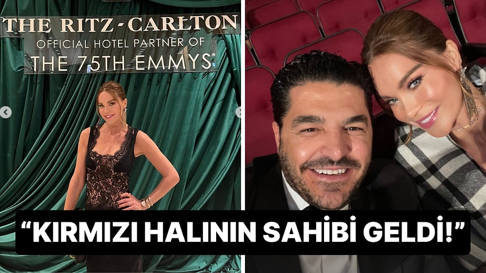 Altın Küre'de Güzelliğiyle Cümle Alemi Çatlatan Ebru Şallı Rüzgarı Bu Sefer de Emmy Ödüllerinde Esti!