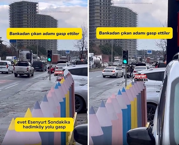 Kimliği henüz belli olamayan kişiler tarafından gasbedilen kişi, paralarını kaptırmamak için uzun uğraşlar verdi.