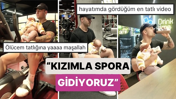 Babasıyla Spora Giden Miniğin Sakince Babasının Sporunun Bitmesini Beklediği Anlar Kalbinizi Eritecek