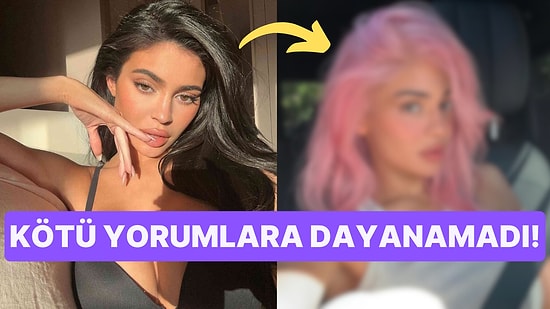 Saçlarını Pembeye Boyayan Kylie Jenner Yeni İmajıyla Pamuk Şekeri Oldu Çıktı