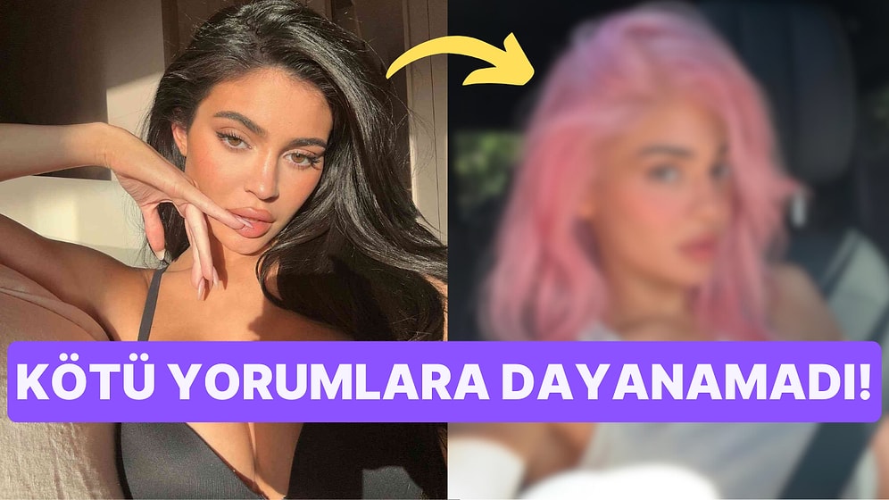 Saçlarını Pembeye Boyayan Kylie Jenner Yeni İmajıyla Pamuk Şekeri Oldu Çıktı