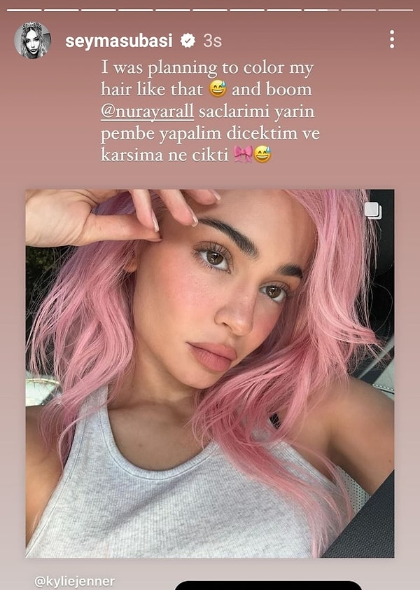 Kylie Jenner, Şeyma Subaşı'ndan önce davranmış... 😂 Sizce yakışmış mı?