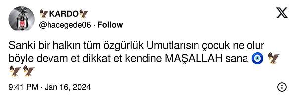 Beşiktaş taraftarlarının Semih Kılıçsoy'a mesajları ise şöyleydi👇