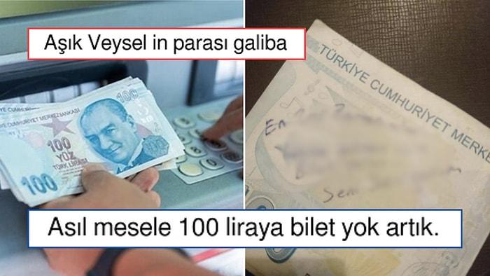 ATM'den Para Çeken Bir Vatandaş 100 Liranın Üstünde Yazan Notu Görünce Dert Sahibi Oldu