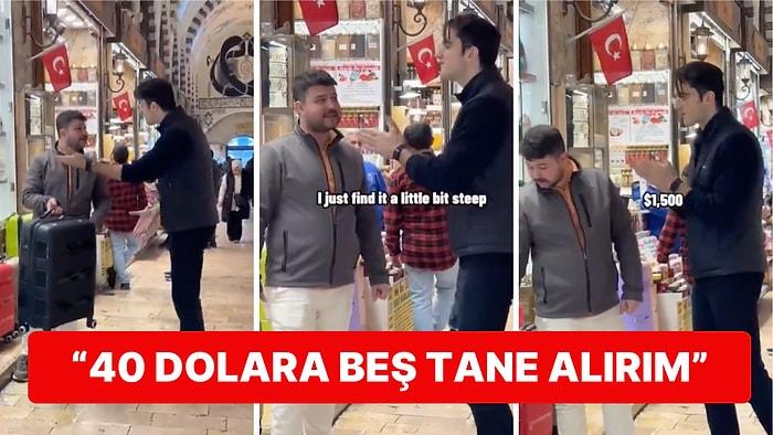 Gerçekleri Öğrenince Esnafı Tiye Aldı! Kapalı Çarşı'da Bir Turist 1500 Lirayı Dolar Zannederek Pazarlık Yaptı
