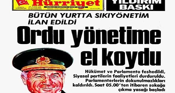 1980 yılında Türkiye'de askeri darbe yaşanır ve Kenan Evren liderliğindeki Cunta yönetime el koyar. Bu durum Türkiye'nin Kıbrıs politikalarını da etkileyecektir.