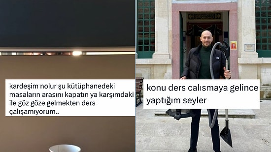 Kütüphanede Kesişenlerden Ders Çalışmamak İçin Uydurulan Bahanelere Son 24 Saatin Viral Tweetleri