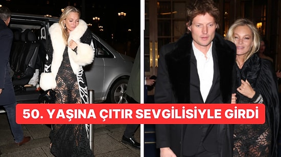 Ünlü Süpermodel Kate Moss 50. Yaşını Paris'te Kendisinden 13 Yaş Küçük Sevgiliyle Kutladı