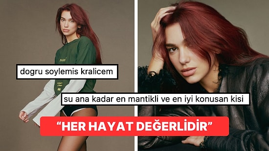Ünlü Pop Şarkıcı Dua Lipa Bir Dergiye Verdiği Röportajda Gazze'de Yaşananlar İçin "Sesini Yükselten Yok" Dedi
