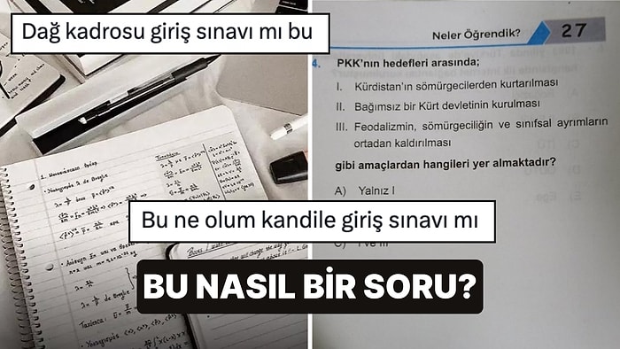 Bir Yayınevinin Tarih Dersi Test Kitabında Yer Alan PKK Sorusu Tepkilerin Odağı Oldu!