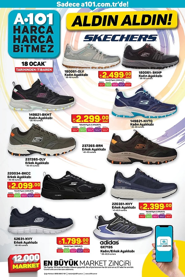 Skechers ayakkabılar;