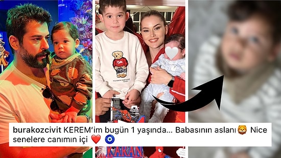 Burak Özçivit ve Fahriye Evcen Çifti Oğulları Kerem'in Yüzünü İlk Defa 1. Yaş Doğum Gününde Gösterdiler!