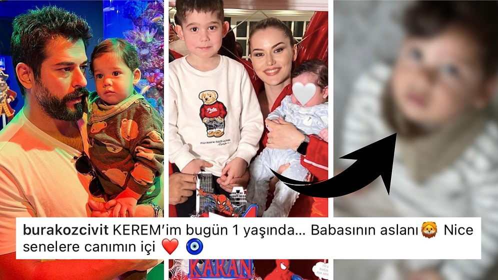 Burak Özçivit ve Fahriye Evcen Çifti Oğulları Kerem'in Yüzünü İlk Defa 1. Yaş Doğum Gününde Gösterdiler!