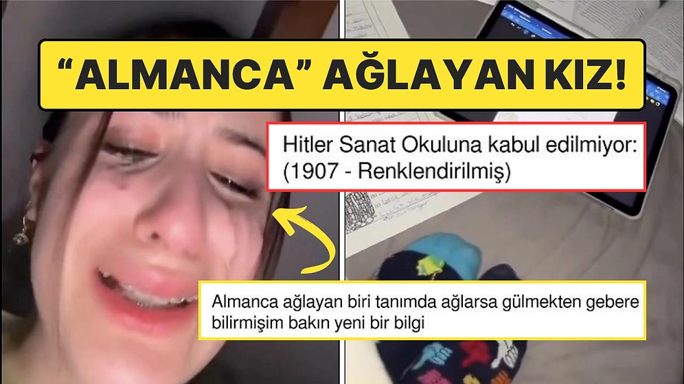 Sınava Çalışırken Hararetli Bir Şekilde Almanca Konuşarak Hitler'e Dönüşen Kız
